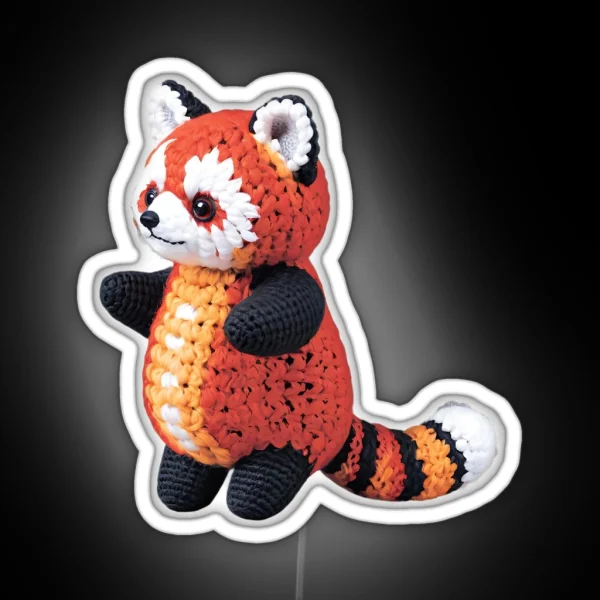 Red Panda Amigurumi RGB Neon Sign