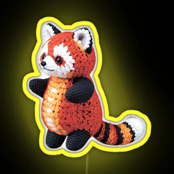 Red Panda Amigurumi RGB Neon Sign