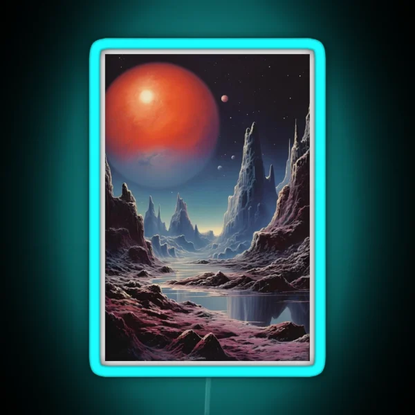 Red Planet RGB Neon Sign