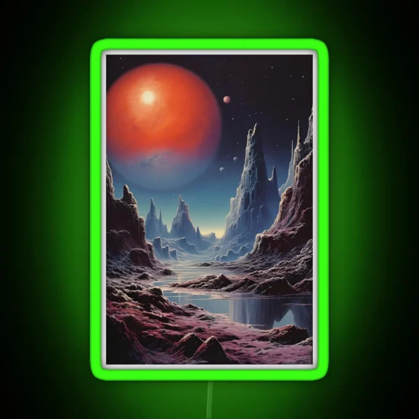 Red Planet RGB Neon Sign