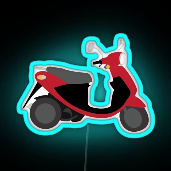 Red Scooter RGB Neon Sign