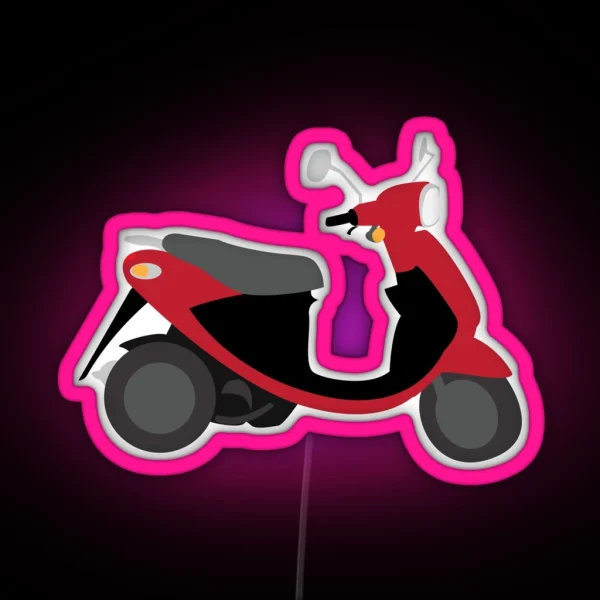 Red Scooter RGB Neon Sign