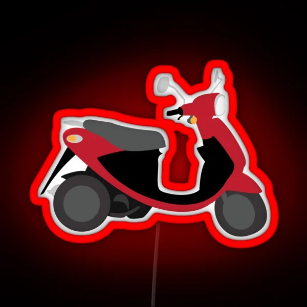 Red Scooter RGB Neon Sign
