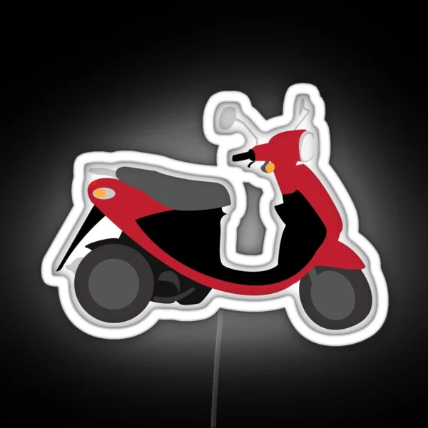Red Scooter RGB Neon Sign