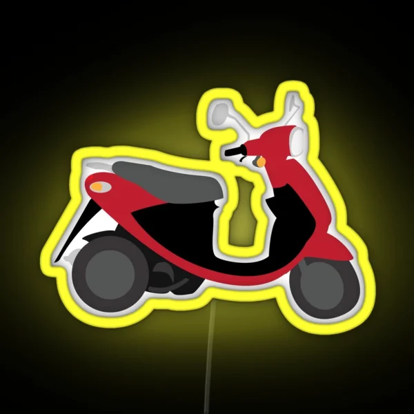 Red Scooter RGB Neon Sign
