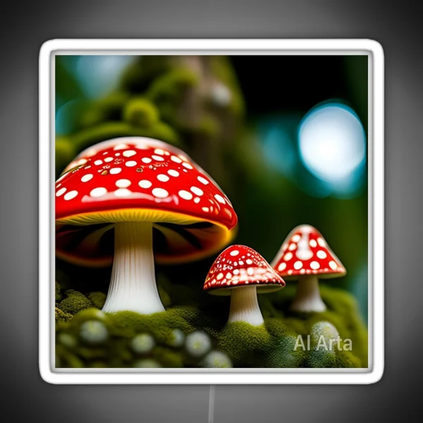 Red Toadstools RGB Neon Sign