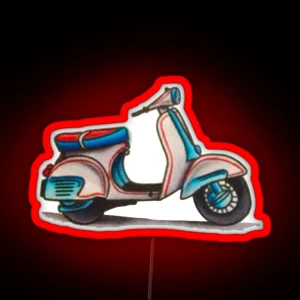 Red White And Blue Scooter RGB Neon Sign