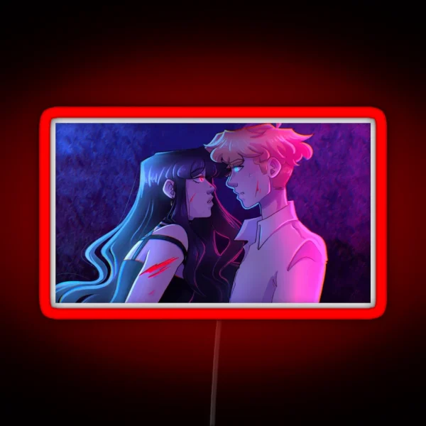 Red X Blue RGB Neon Sign
