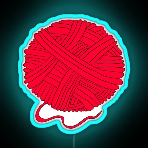 Red Yarn RGB Neon Sign