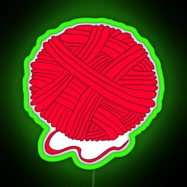 Red Yarn RGB Neon Sign