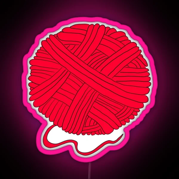 Red Yarn RGB Neon Sign