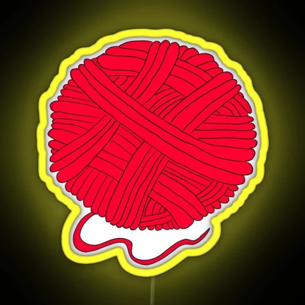 Red Yarn RGB Neon Sign