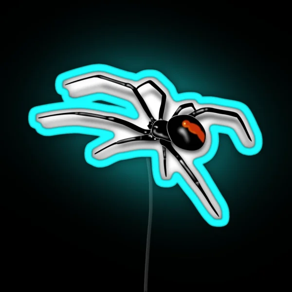 Redback Spider Black Widow RGB Neon Sign