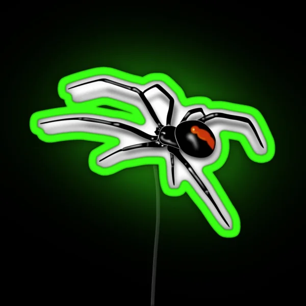 Redback Spider Black Widow RGB Neon Sign