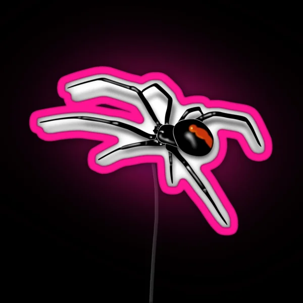Redback Spider Black Widow RGB Neon Sign