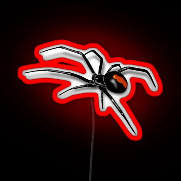 Redback Spider Black Widow RGB Neon Sign