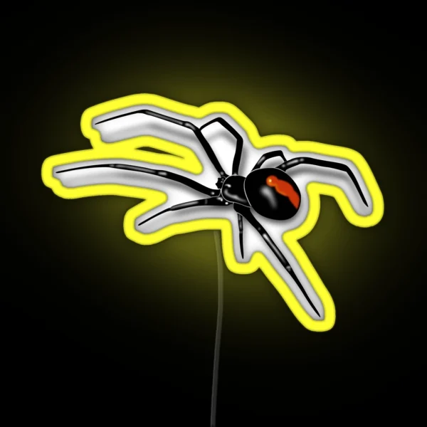 Redback Spider Black Widow RGB Neon Sign