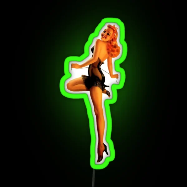 Redhead Pinup RGB Neon Sign