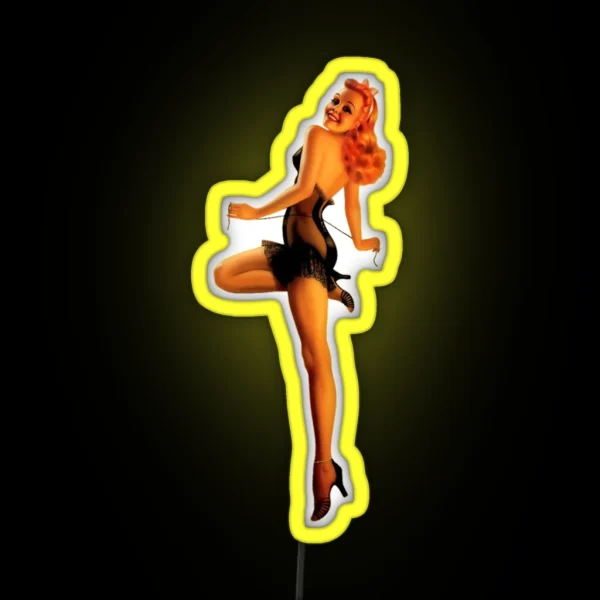 Redhead Pinup RGB Neon Sign