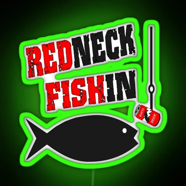 Redneck Fishin RGB Neon Sign
