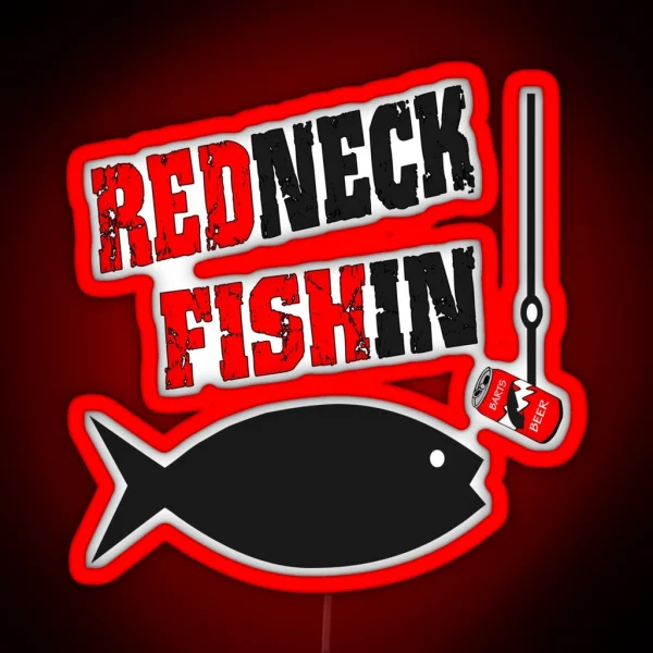 Redneck Fishin RGB Neon Sign