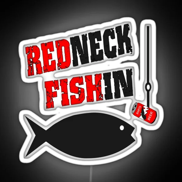 Redneck Fishin RGB Neon Sign