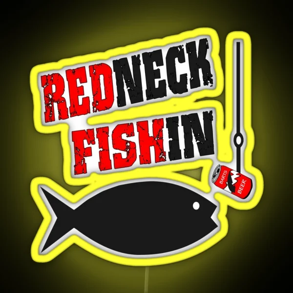 Redneck Fishin RGB Neon Sign