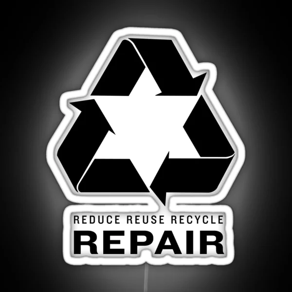 Reduce Reuse Recycle Repair RGB Neon Sign