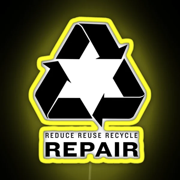 Reduce Reuse Recycle Repair RGB Neon Sign