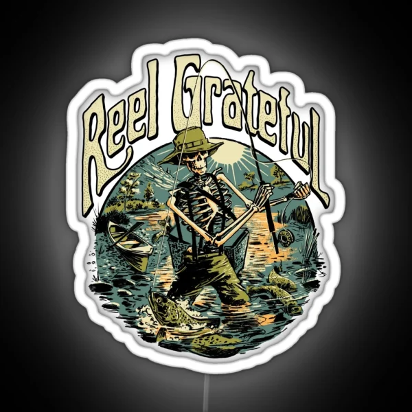 Reel Grateful Fly Fisherman RGB Neon Sign