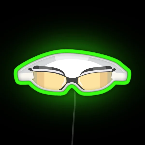 Reflective Swimming Goggles RGB Neon Sign