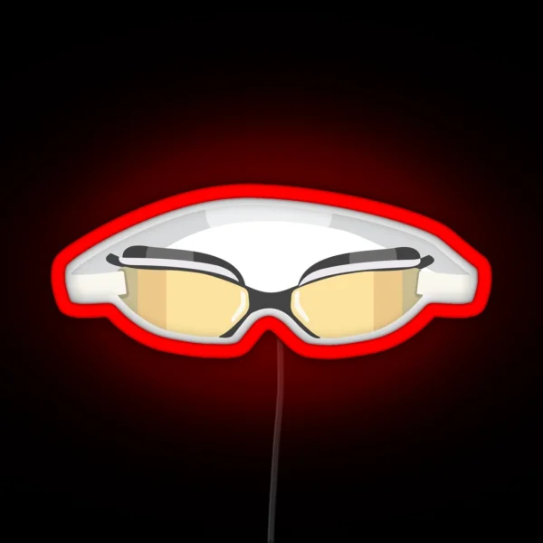Reflective Swimming Goggles RGB Neon Sign