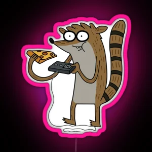 Regular Show Rigby The Video Gamer RGB Neon Sign