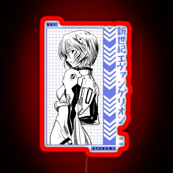 Rei Ayanami Anime RGB Neon Sign