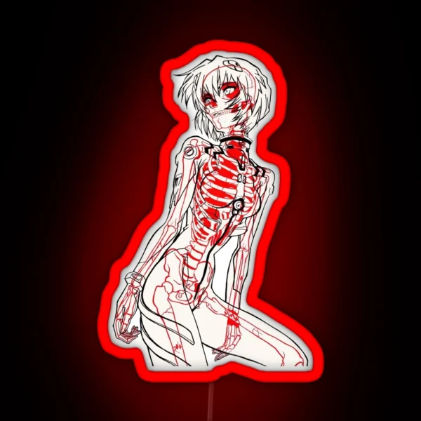 Rei Ayanami Neon Genesis Evangelion RGB Neon Sign