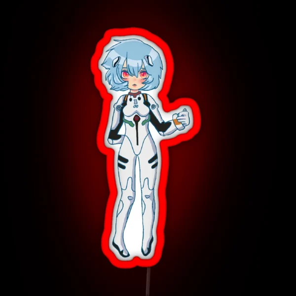 Rei Evangelion Kawaii RGB Neon Sign
