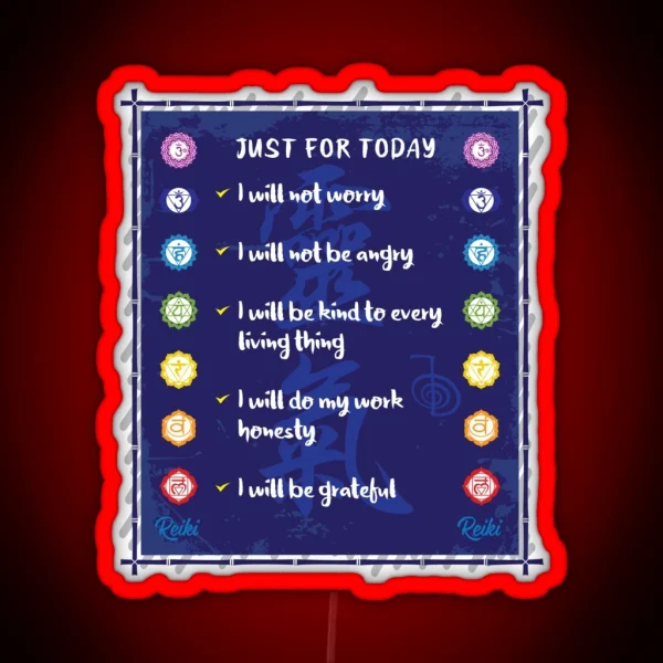 Reiki Principles RGB Neon Sign