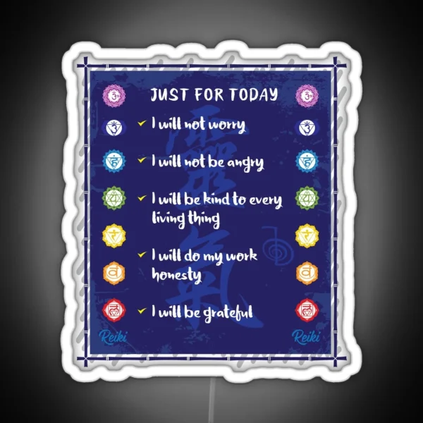 Reiki Principles RGB Neon Sign