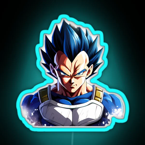 Reimagined Vegeta From Dragon Ball Z RGB Neon Sign