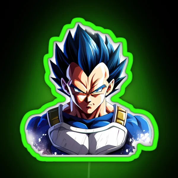 Reimagined Vegeta From Dragon Ball Z RGB Neon Sign