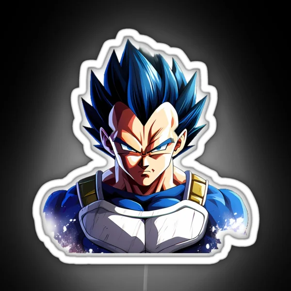 Reimagined Vegeta From Dragon Ball Z RGB Neon Sign