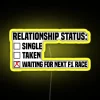 Relationship Status Neon Sign - Vibrant RGB Yellow