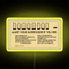 rgb neon sign remembering alert your supervisor if you see portal led design yellow