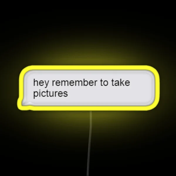 Remember To Take Pictures Imessage RGB Neon Sign