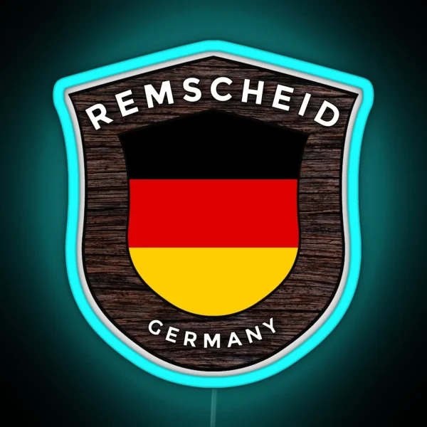 Remscheid Germany Emblem Flag RGB Neon Sign