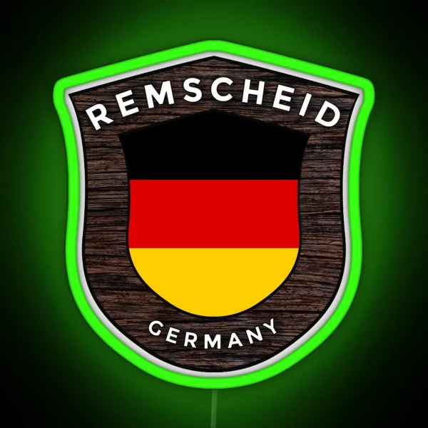 Remscheid Germany Emblem Flag RGB Neon Sign