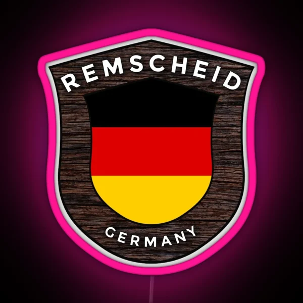 Remscheid Germany Emblem Flag RGB Neon Sign