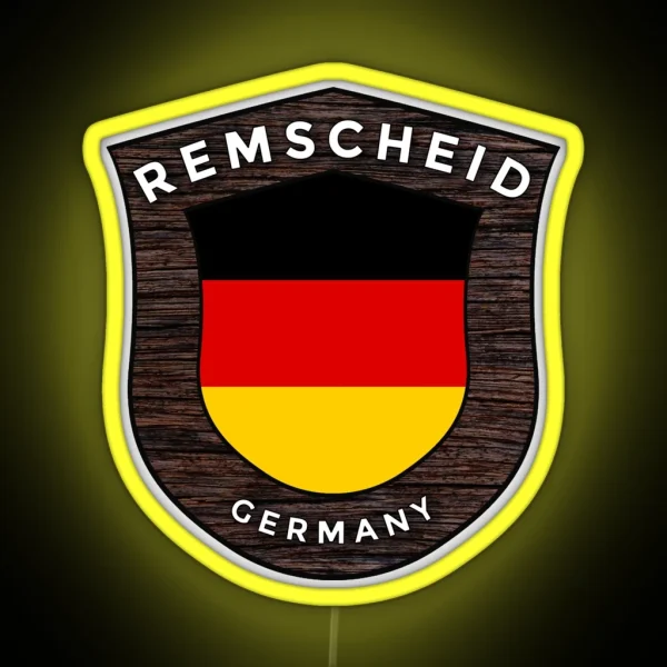 Remscheid Germany Emblem Flag RGB Neon Sign