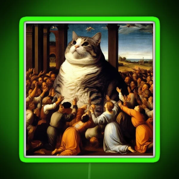 Renaissance Cat RGB Neon Sign
