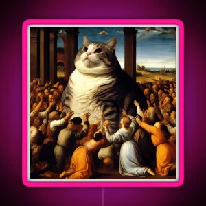Renaissance Cat RGB Neon Sign